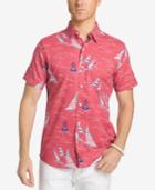 Izod Men's Sailboat Print Cotton Shirt