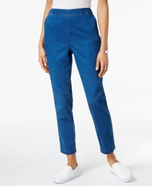 Karen Scott Denim Pull-on Pants, Only At Macy's