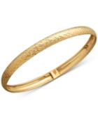Textured Bangle Bracelet In 14k Gold