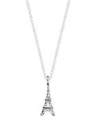 Unwritten Eiffel Tower Mini Pendant Necklace In Sterling Silver