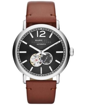 Marc By Marc Jacobs Men's Automatic Fergus Camel Leather Strap Watch 42mm Mbm9714
