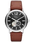 Marc By Marc Jacobs Men's Automatic Fergus Camel Leather Strap Watch 42mm Mbm9714