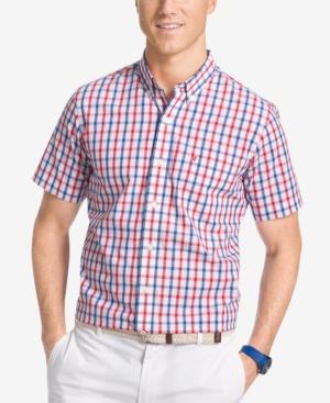 Izod Non-iron Plaid Woven Short-sleeve Shirt