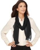 Style&co. Chiffon Lettuce Edge Wrap