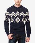 Lucky Brand Men's Intarsia Hooded Sweater