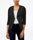 Material Girl Juniors' Mesh-sleeve Zip-trim Jacket, Only At Macy's