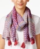 American Rag Checkered Tassel Scarf, Only At Macy's