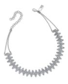 Inc International Concepts Silver-tone Cubic Zirconia Choker Necklace, Created For Macy's