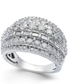 Diamond Multi-row Ring In Sterling Silver (2 Ct. T.w.)