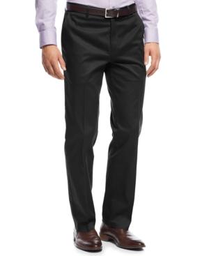 Alfani Big And Tall Flat-front Sateen Pants