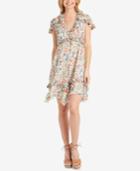 Jessica Simpson Juniors' Floral-print Ruffle-trim Dress
