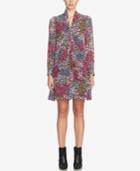 Cece Aleah Floral Chiffon Tie-neck Dress