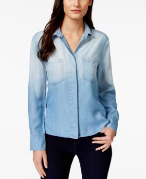 Olive + Sloane Ombre Split-back Denim Shirt, Only At Macy's