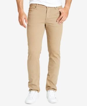 William Rast Men's Dean Slim Straight Fit Coated Stretch Jeans