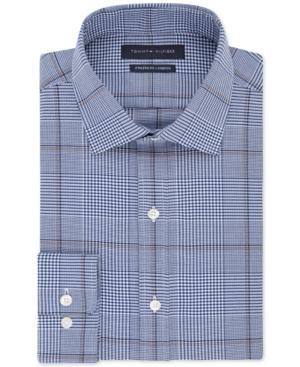 Tommy Hilfiger Men's Fitted Th Flex Non-iron Performance Check Dress Shirt