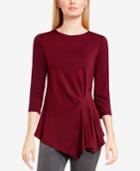 Vince Camuto Side-ruched Asymmetrical Top, A Macy's Exclusive Style