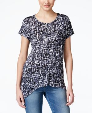 Kensie Printed High-low T-shirt