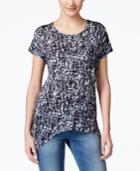 Kensie Printed High-low T-shirt