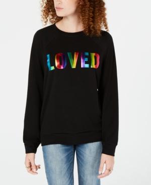 Rebellious One Juniors' Loved Graphic-print Top