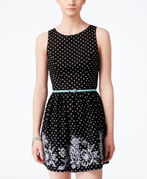 Speechless Juniors' Embroidered A-line Tank Dress