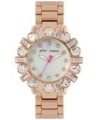 Betsey Johnson Women's Rose Gold-tone Bracelet Watch 38mm Bj00612-03