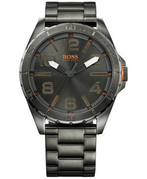 Boss Orange Men's Berlin Gray Ion-plated Steel Bracelet Watch 48mm 1512999