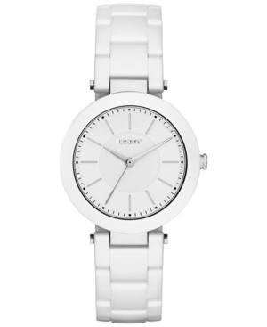 Dkny Women's Stanhope White Ceramic Bracelet Watch 36mm Ny2291