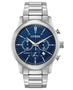 Citizen Men's Chronograph Quartz Stainless Steel Bracelet Watch 42mm, A Macy's Exclusive Style