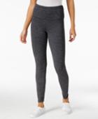 Style & Co. Sport Heathered Tummy-control Active Leggings, Only At Macy's