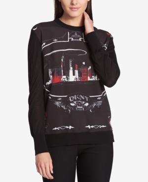 Dkny Scarf-print Top