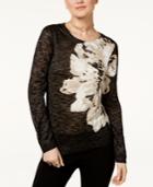 Inc International Concepts Floral-print Sweater, Only At Macy's