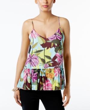 Trina Turk Hadley Floral-print Peplum Top