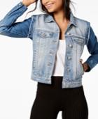 Crave Fame By Almost Famous Juniors' Raw-edged Denim Jacket