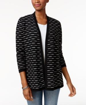 Charter Club Patterned Open-front Cardigan, Only At Macy's