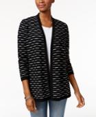 Charter Club Patterned Open-front Cardigan, Only At Macy's