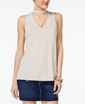 Ultra Flirt Juniors' Gigi Crisscross Tunic Tank Top