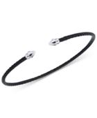 Charriol Women's Fabulous White Moonstone-accent Two-tone Pvd Stainless Steel Cable Choker Necklace