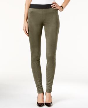 Inc International Concepts Faux-suede Leggings, Only At Macy's