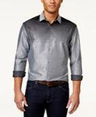 Alfani Black Men's Ombre Striped Long-sleeve Shirt, Only At Macy's
