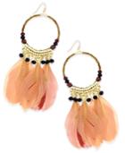 Thalia Sodi Gold-tone Feather Hoop Earrings, Only At Macy's
