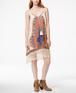American Rag Printed Fringe-trim Slip Dress, Only At Macy's