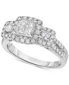Prestige Unity Diamond Engagement Ring (1 Ct. T.w.) In 14k White Gold