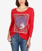 Lucky Brand Peacock Graphic Top