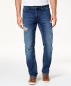 Calvin Klein Jeans Men's Slim-straight Fit Ripped Stretch Jeans
