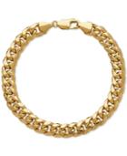 Men's Cuban Link Bracelet In 10k Gold