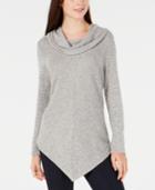 Bcx Asymmetrical-hem Cowl-neck Sweater