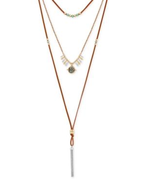 Lucky Brand Leather Multi-layer Necklace