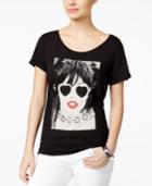 Guess Beaded Glam Girl Graphic T-shirt