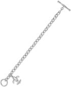 Diamond Accent Fleur De Lis Bracelet In Sterling Silver