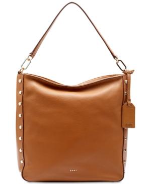 Dkny Studded Top-zip Hobo, Created For Macy's